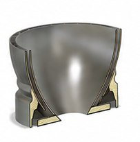 Concept-stage render of a nozzle-extension component